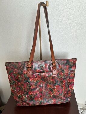 Patricia Nash SOLARO Floral Leather Tote Bag